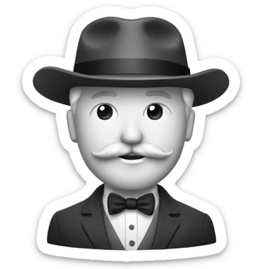 Un gars blanc avec une fine moustache Coupe de cheveux à l’américaine, toujours en costume, mais à la fois décontracté sticker