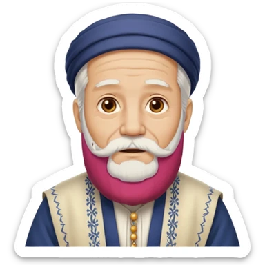 no old man with beard and wearing the traditional cloths  sticker