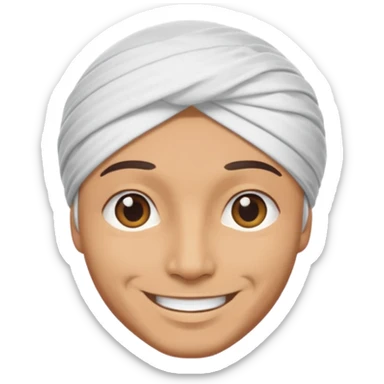 photo of a man's head wearing a turban sticker