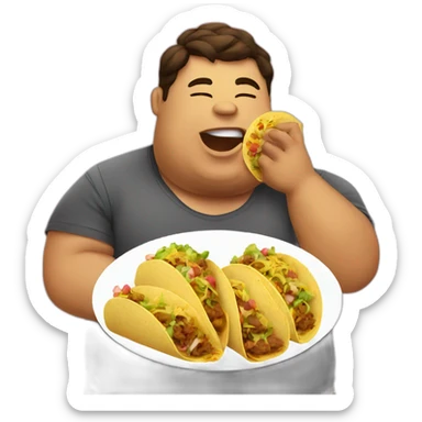 Chubby eating tacos on valentines  sticker