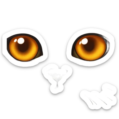 A deep brown british shorthair with orange eyes sticker