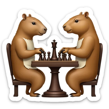 Capivara jogando xadrez  sticker
