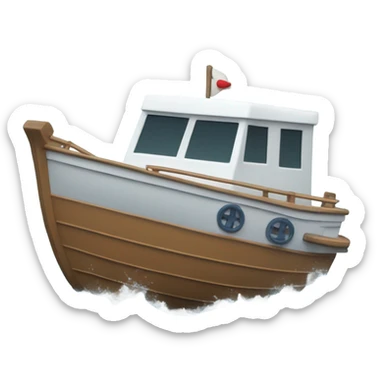 A car driving a boat sticker