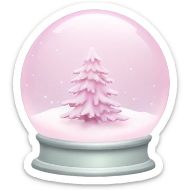 Pastel pink snow globe sticker