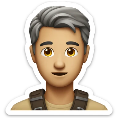 A person giving the side eye  sticker