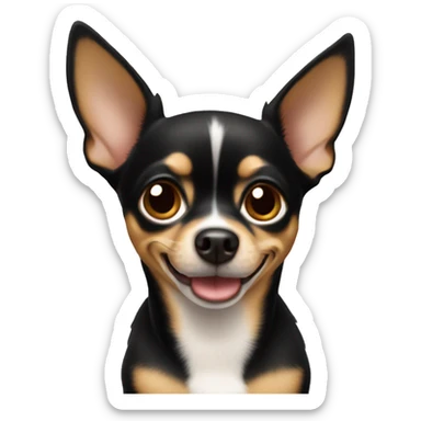Black and tan chihuahua  sticker