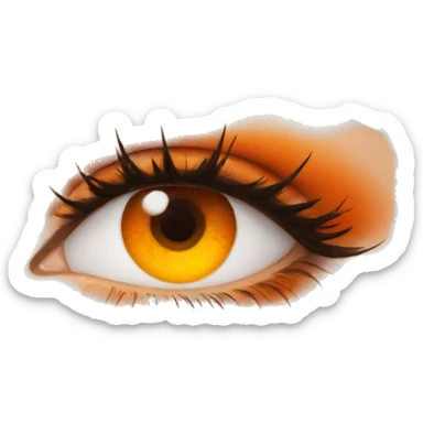 eye orange makeup sticker
