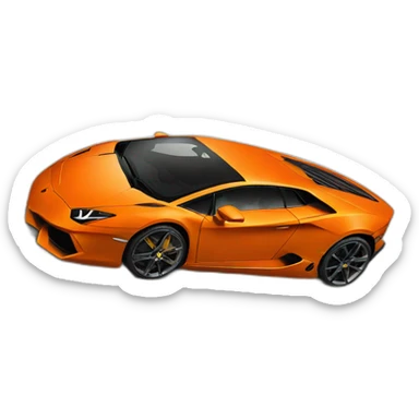 lamborghini orange color sticker