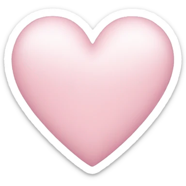 Light pink heart  sticker