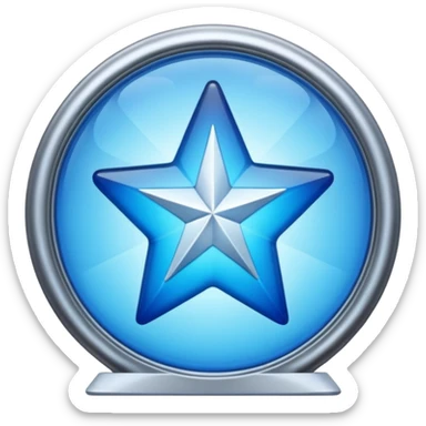 store with blue star sticker