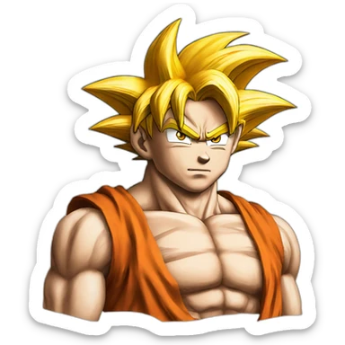 tattoo of goku sticker