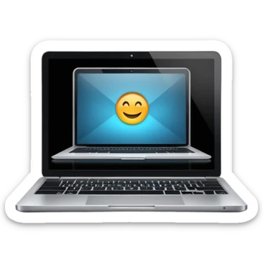 a laptop with a website opened on it sticker