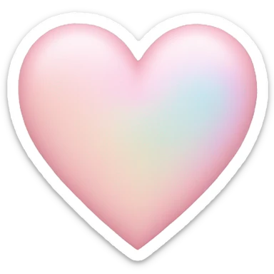 Pastel heart sticker