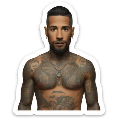 tattooed man very attractive sticker