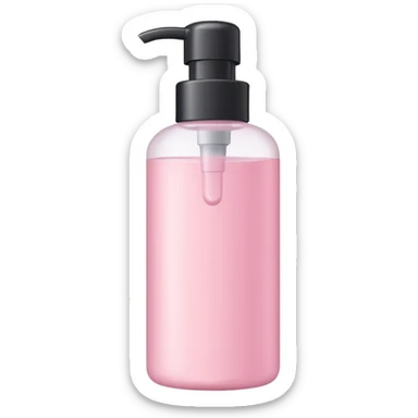 light pink shampoo bottle sticker