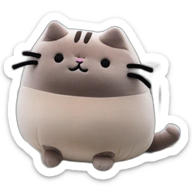 fat plush Pusheen on top of Columbia center Seattle sticker