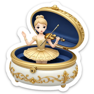 Ballerina Jewelry Music Box sticker
