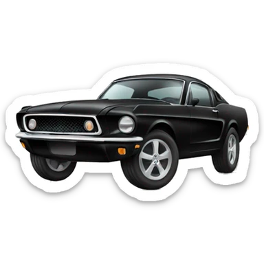 black mustang car sticker