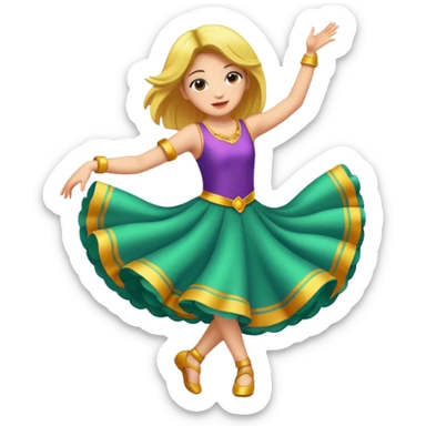A girl dancing in lush life sticker