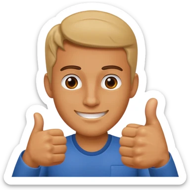 thumb up man sticker