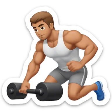 gym guy foam-rolling sticker