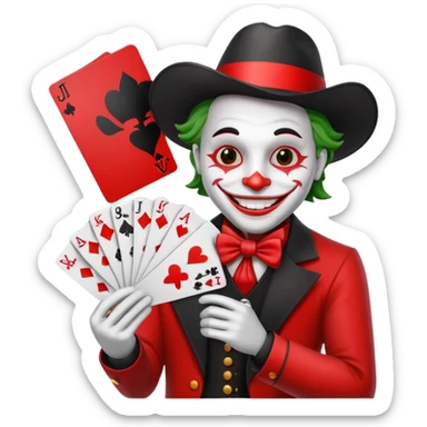 mac os poker card with jolly joker sticker