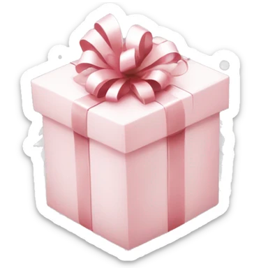 Light pink Christmas gifts under a white Christmas tree  sticker