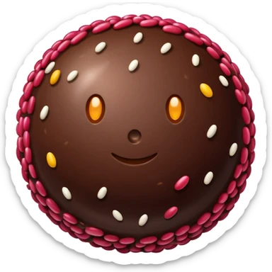 chocolate sprinkle ball sticker