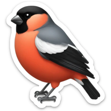 Bullfinch with a raised thumb. sticker