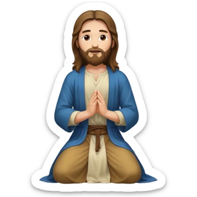 Jesus on one knee sticker