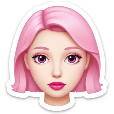 Kiss pink lips sticker