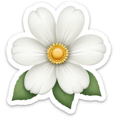 Flor blanca de sentido pésame sticker