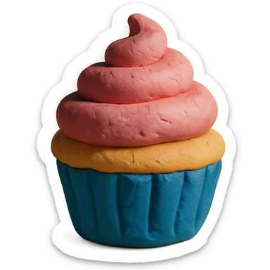 cupcake with pink icing sticker