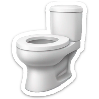 Toilet with a face coming out of it sticker