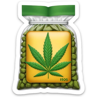 weed pound baggie with name stunk sticker