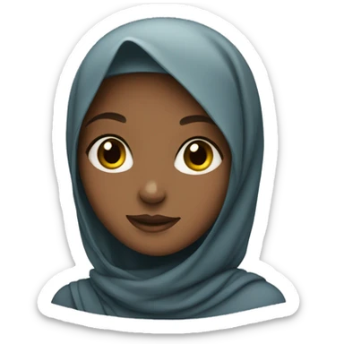 a girl with a hijab sticker