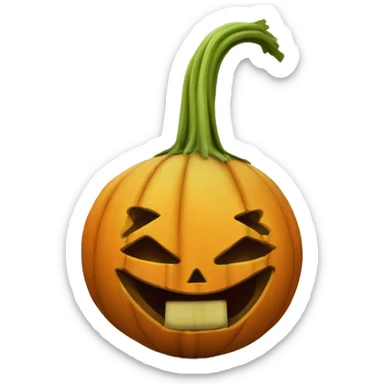 Turnip Jack o lantern sticker