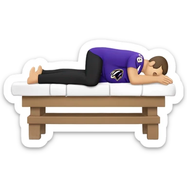 Baltimore Ravens Justin Tucker getting massage sticker