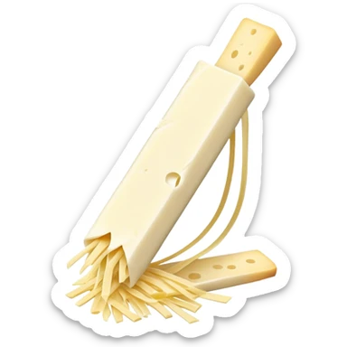 String cheese being pulled apart sticker