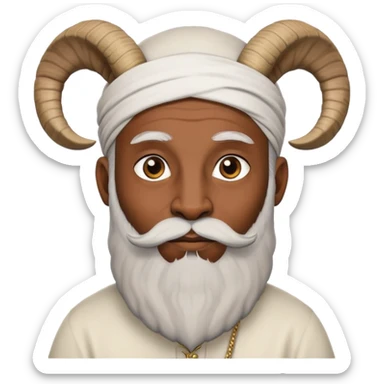 Papa musulman Brown skin barbe goat sticker