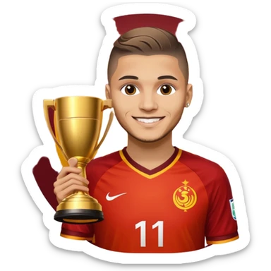 galatasaray jersey mauro icardi lifting UCL cup sticker