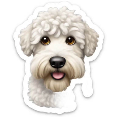 Whoodle black and white sticker