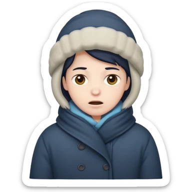 a cold person sticker