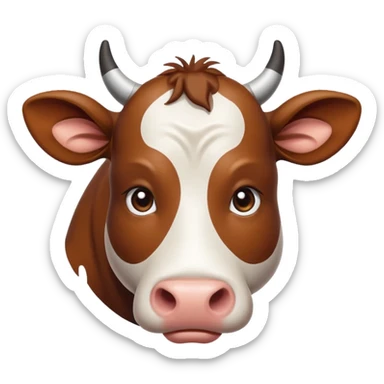 Depressed cow sticker