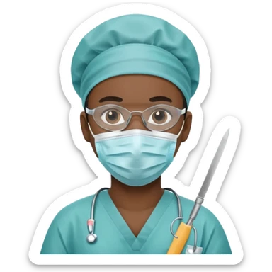 Black surgeon sticker