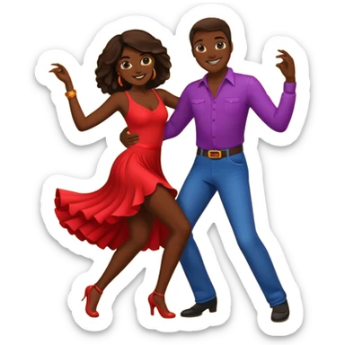 A couple dancing salsa sticker