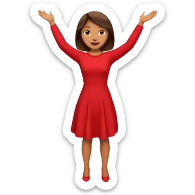 woman standing on a platform, rallying people sticker