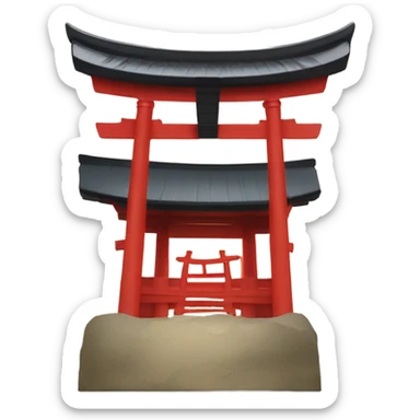 generate and emoji of folder with Shinto Shrine symbol sticker