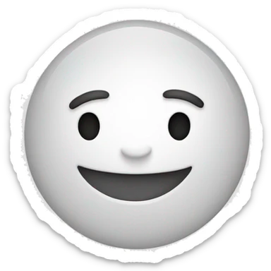 a white circle character smiling  sticker