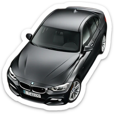 black bmw f30 sticker